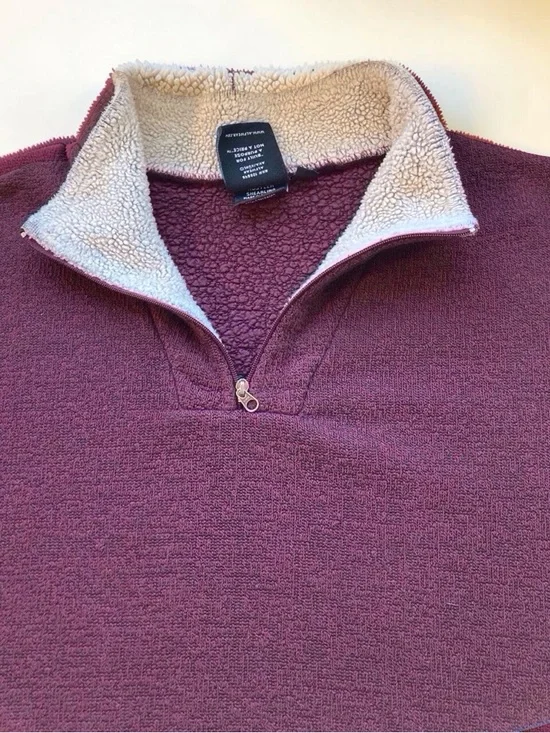 KÜHL Rustler 1/4 Zip Fleece Jacket Men’s Large Burgundy Pullover Outdoor - Picture 3 of 11